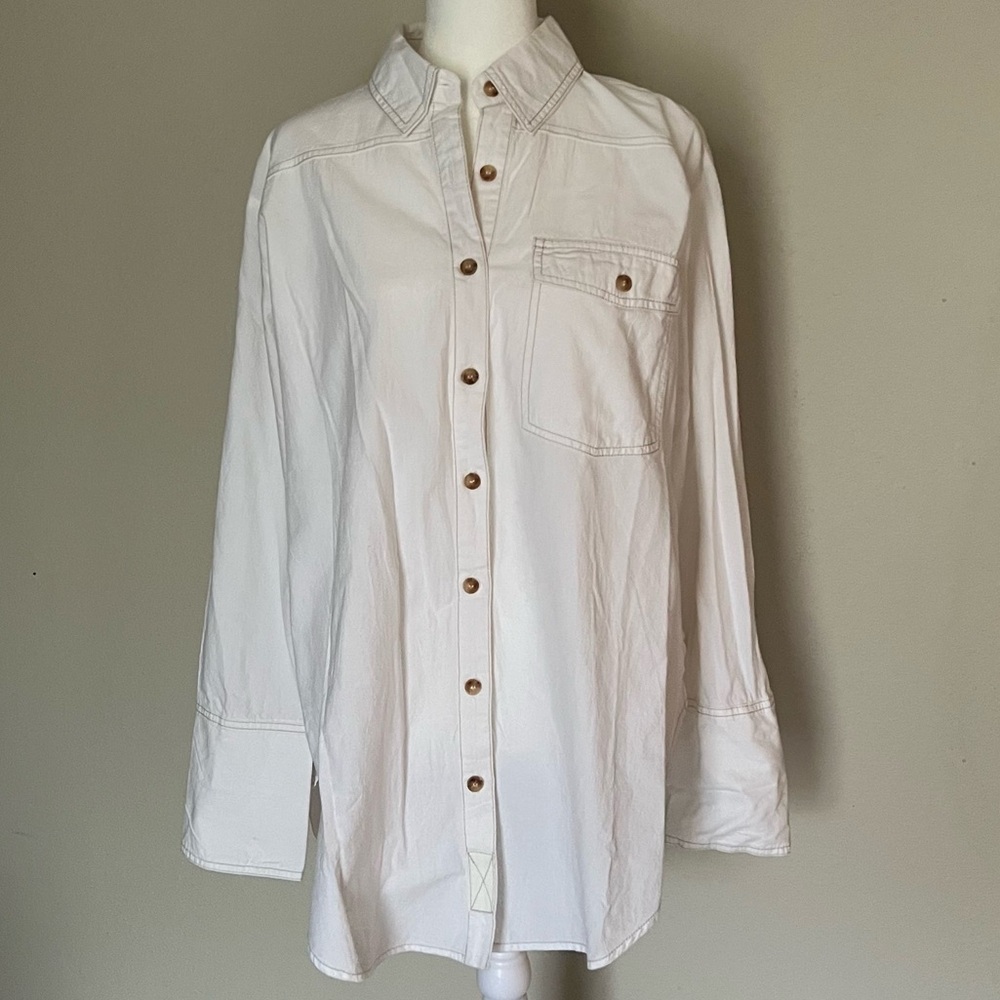 Free People We The Free Manchester Solid Button-Down Top
